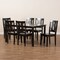Baxton Studio Zamira Modern and Contemporary Transitional Dark Brown Finished Wood 7-Piece Dining Set 177-11377-10519-Zoro - alternate 9